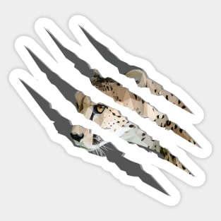 Cheetah in claws Sticker